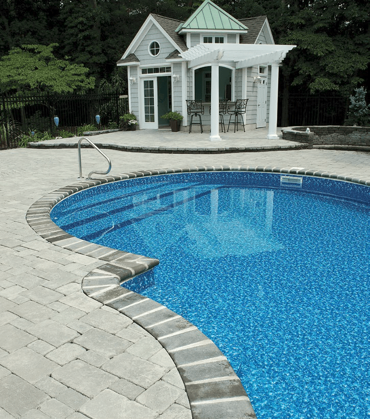 Radius Pool 'Full Width' Vinyl Over Steps Royal Swimming Pools
