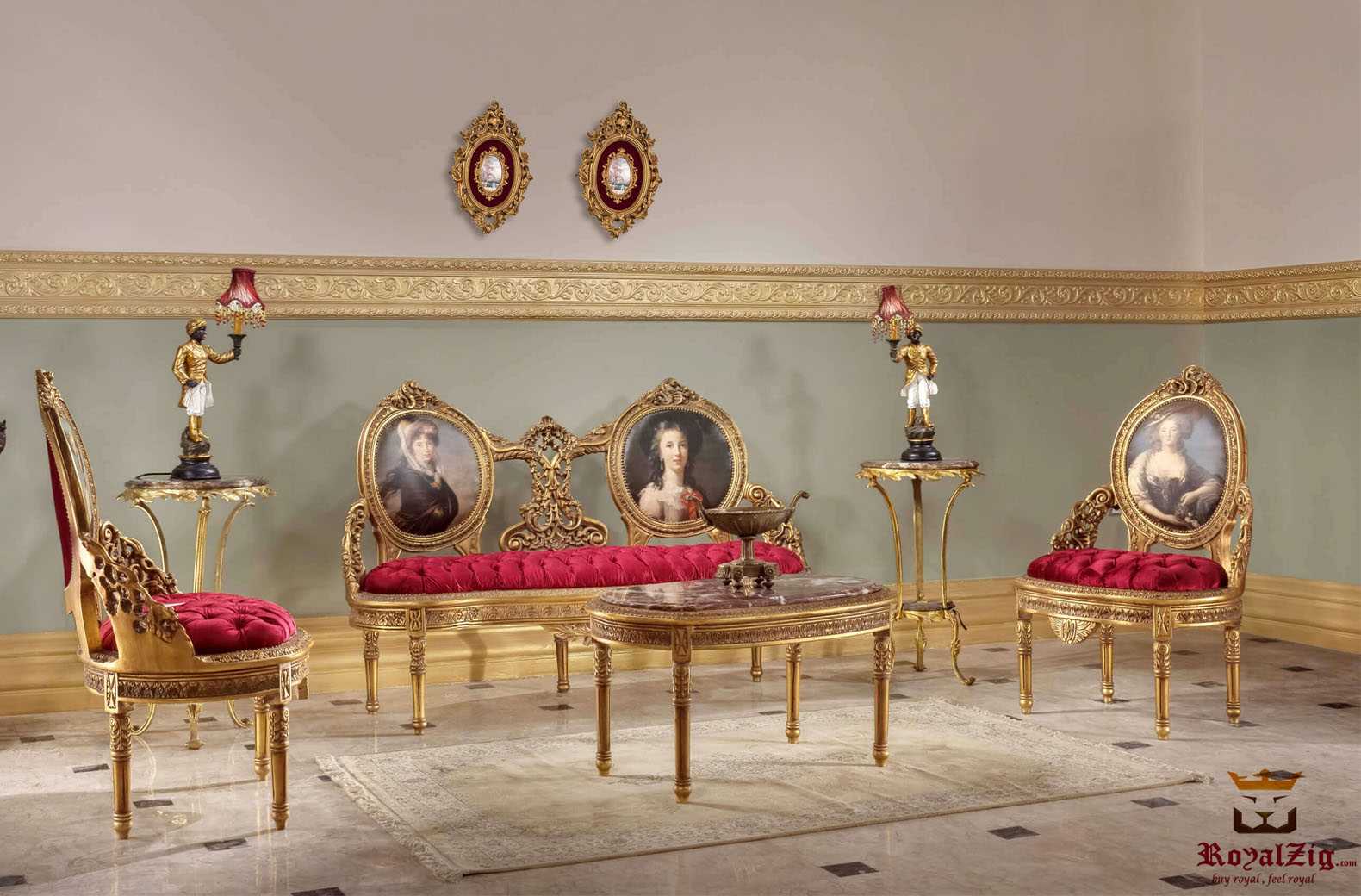 French Style Royal Classic Sofa Set Royalzig