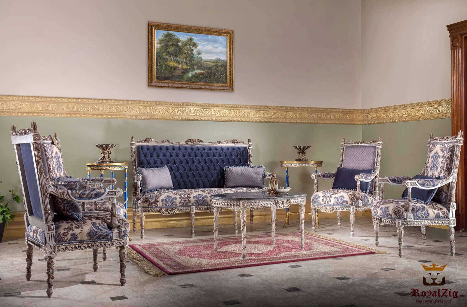 French Style Royal Classic Sofa Set Royalzig