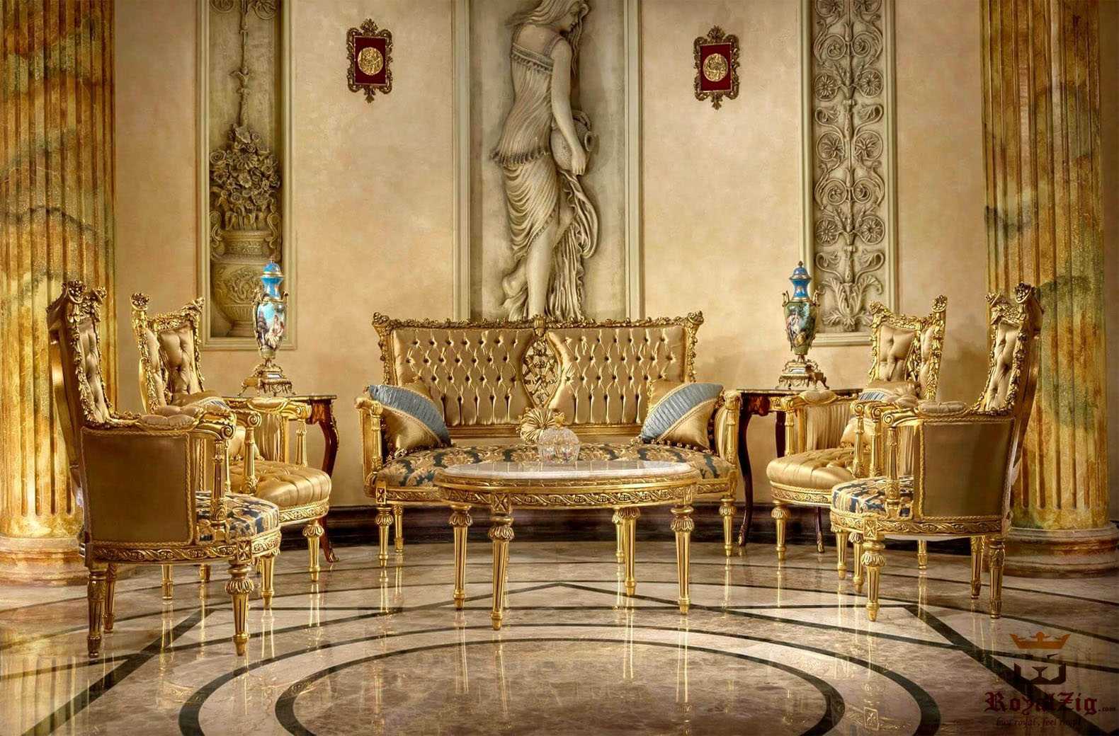 French Style Royal Classic Sofa Set Royalzig