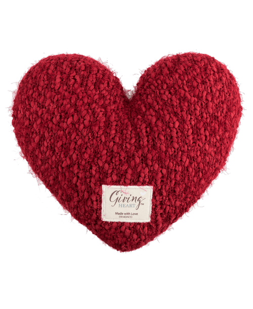 Red Giving Heart Weighted Pillow 10"L 9537 Royer's flowers and