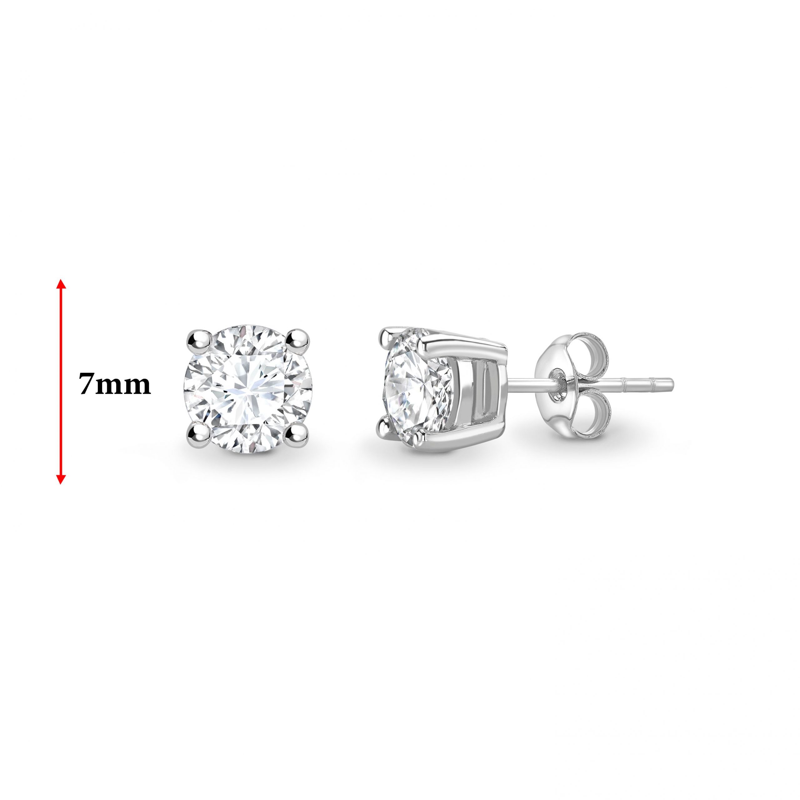 Four Prong Diamond Solitaire Stud Earrings — RPS Diamond