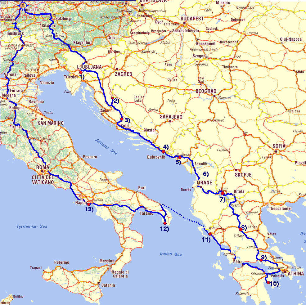 Italien Urlaub Am Meer Karte Italien Meer Urlaub Karte