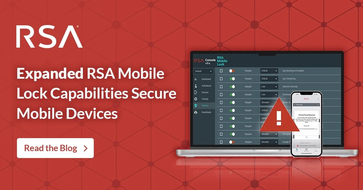 RSA Mobile Lock Capabilities Secure Mobile Devices