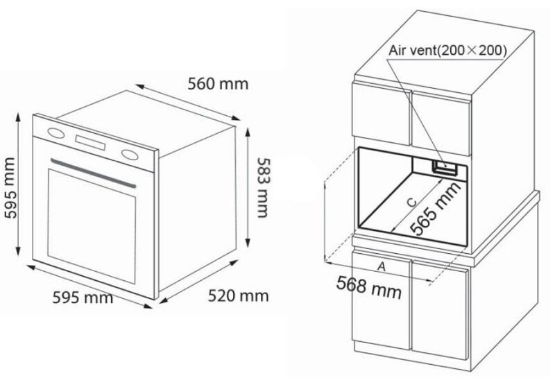 Best builtin oven in Nepal Convection Ovens Robam Oven R306