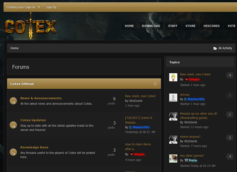 Cotex RSPS VPS Hosted RSPS List RuneScape Private...