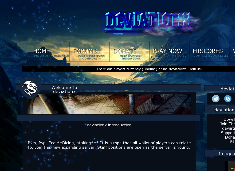 [The Official] DeviationX //247 Vps//Pking and Pvm Server RSPS...