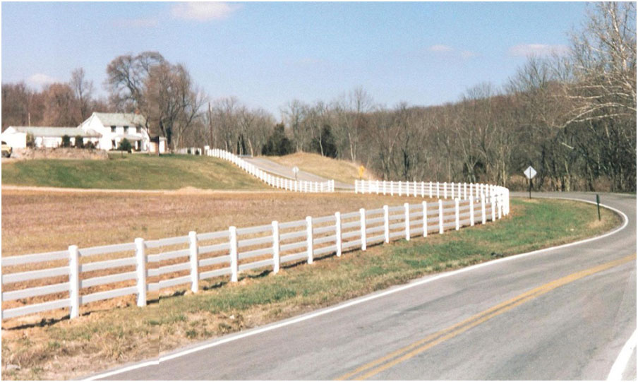 Split Rails Fence With Vinyl PVC