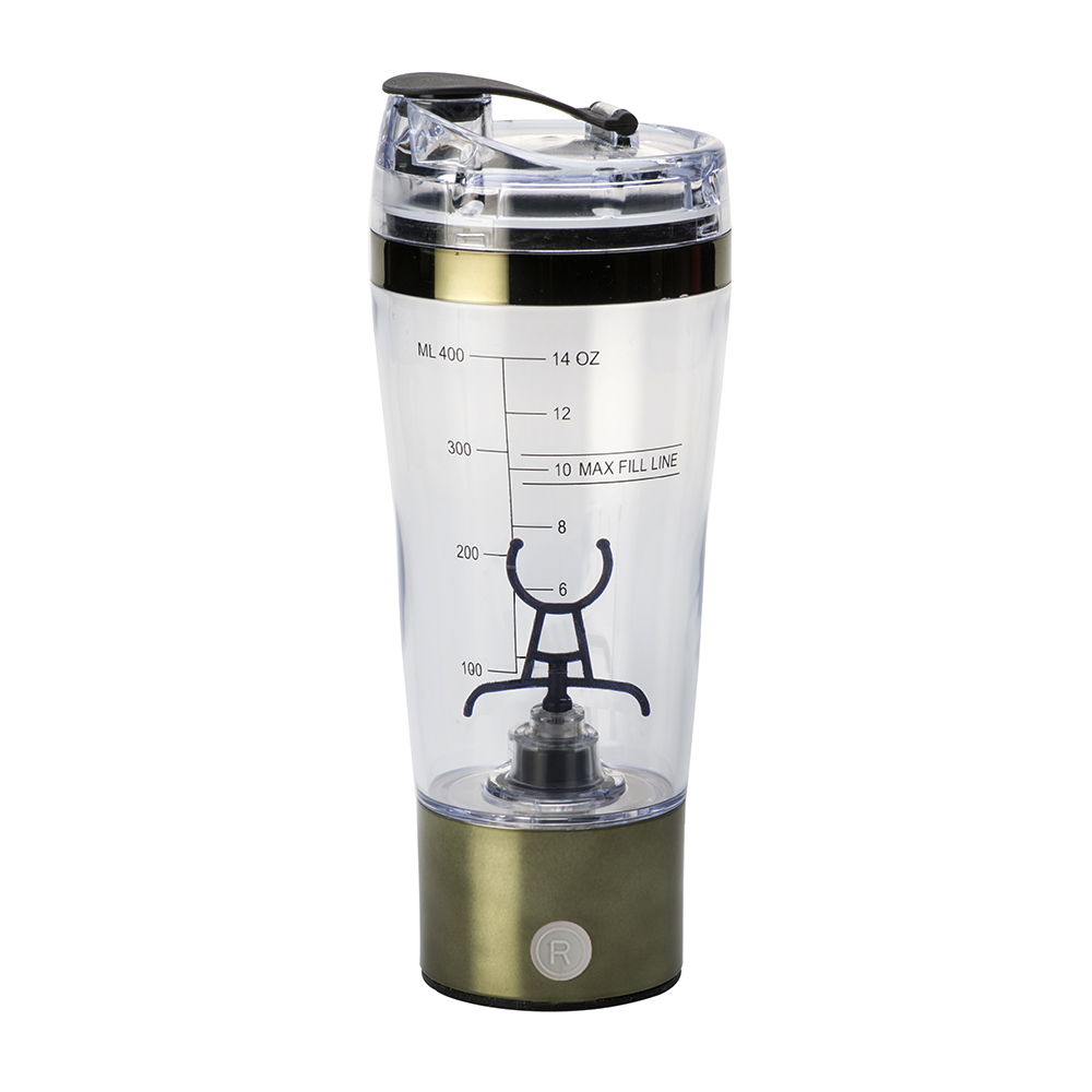 Green Color Portable Protein Electric Shaker Bottle Mixer 500ml/700ml RTCO Packaging