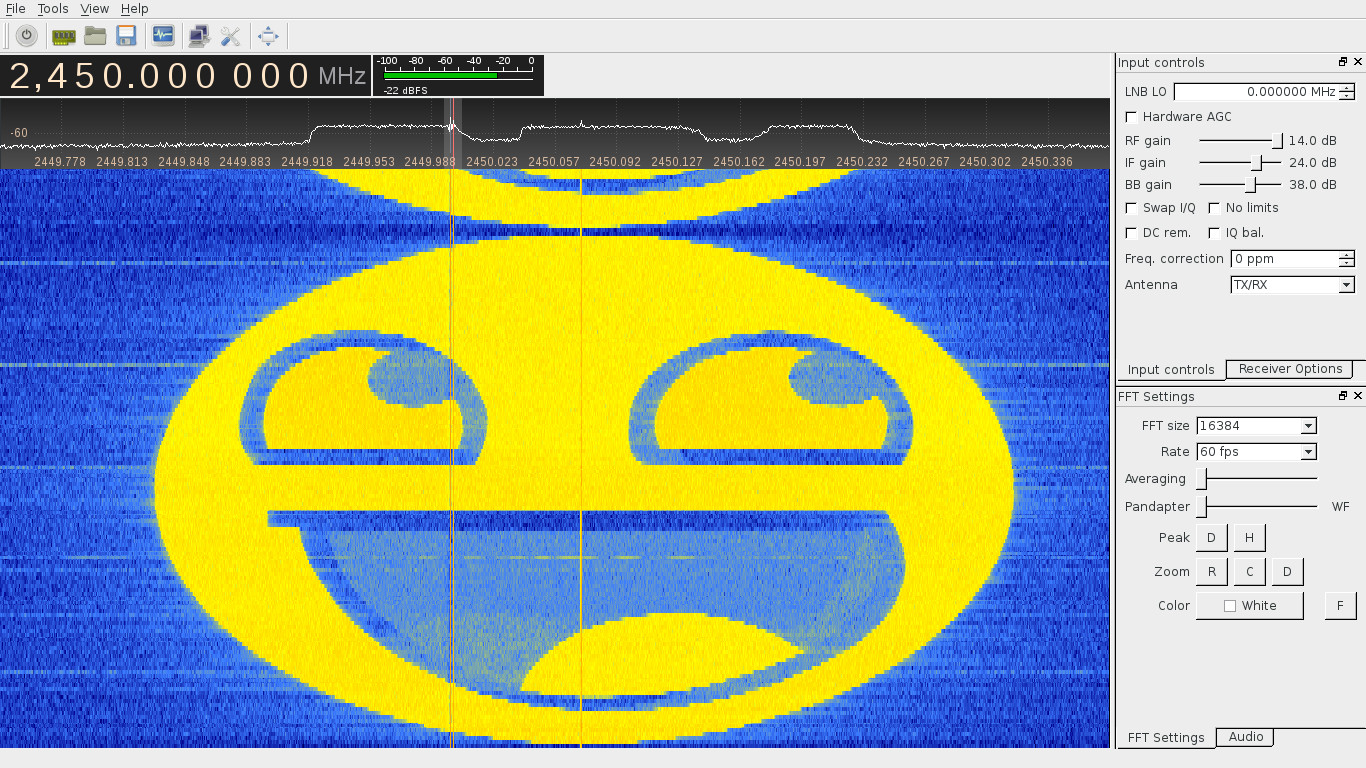 Painting on the RF Spectrum with a HackRF