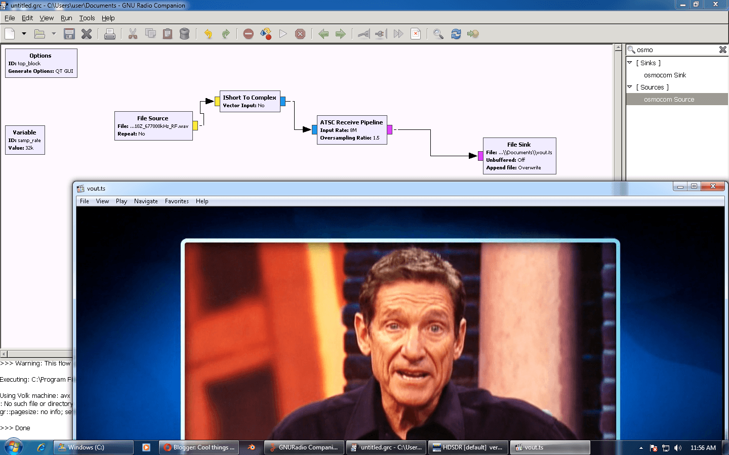 GNU Radio for Windows + Decoding ATSC HDTV on GNU Radio for Windows