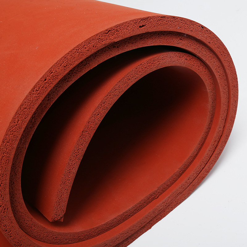 High temperature resistant foam silicone rubber pad