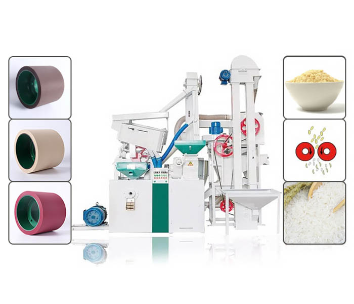 4 Inch Iron Core Rice Mill Rubber Rolls Polyurethane Roller