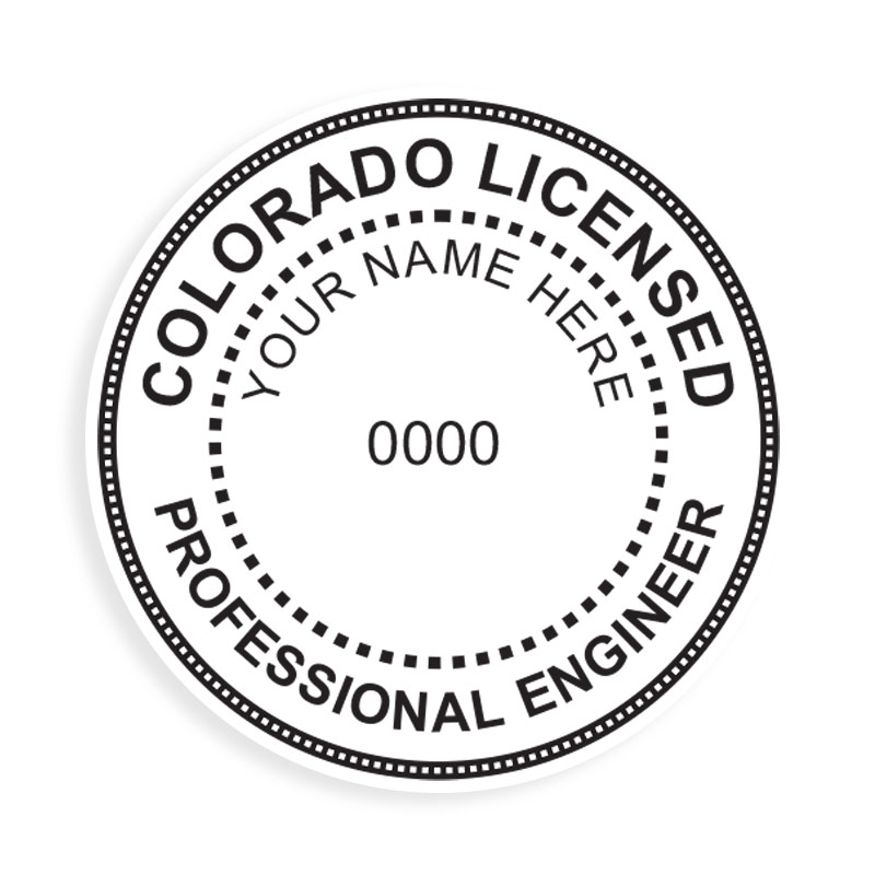 Colorado Professional Engineer Stamp Rubber Stamp Champ(09)