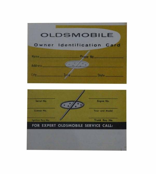 Vehicle Owners Identification Card