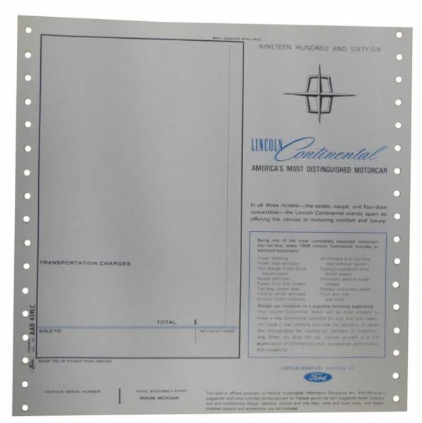 New Car Window Price Sticker