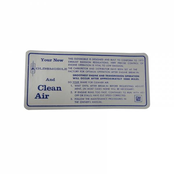 Trunk Clean Air Decal