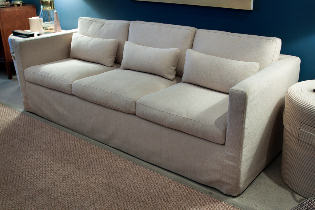 Sold RUBBISH INTERIORS CUSTOM MODERN SKIRTED TUXEDO SOFA Rubbish