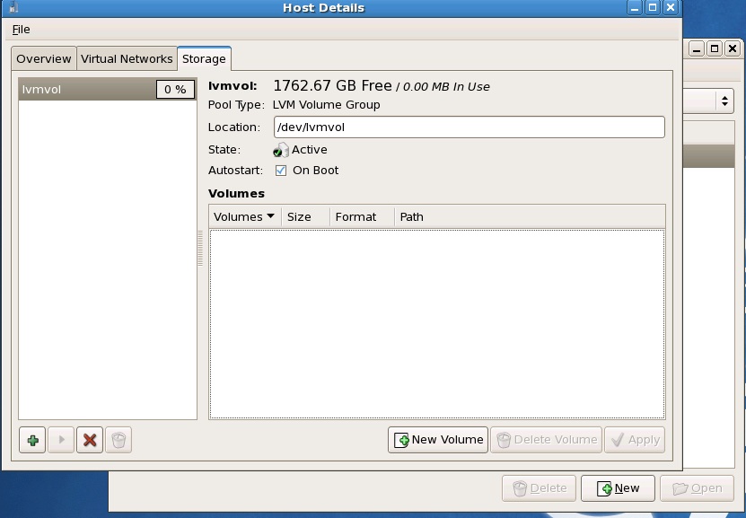 CentOS Montar Storage Pool sobre LVM para KVM