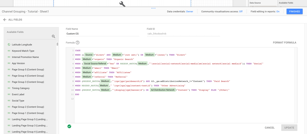 How To Recreate A Custom Channel Grouping While Using Google Analytics Api - Ruben Vezzoli
