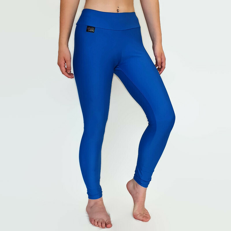 Women's blue leggings British made by Ruby Fury