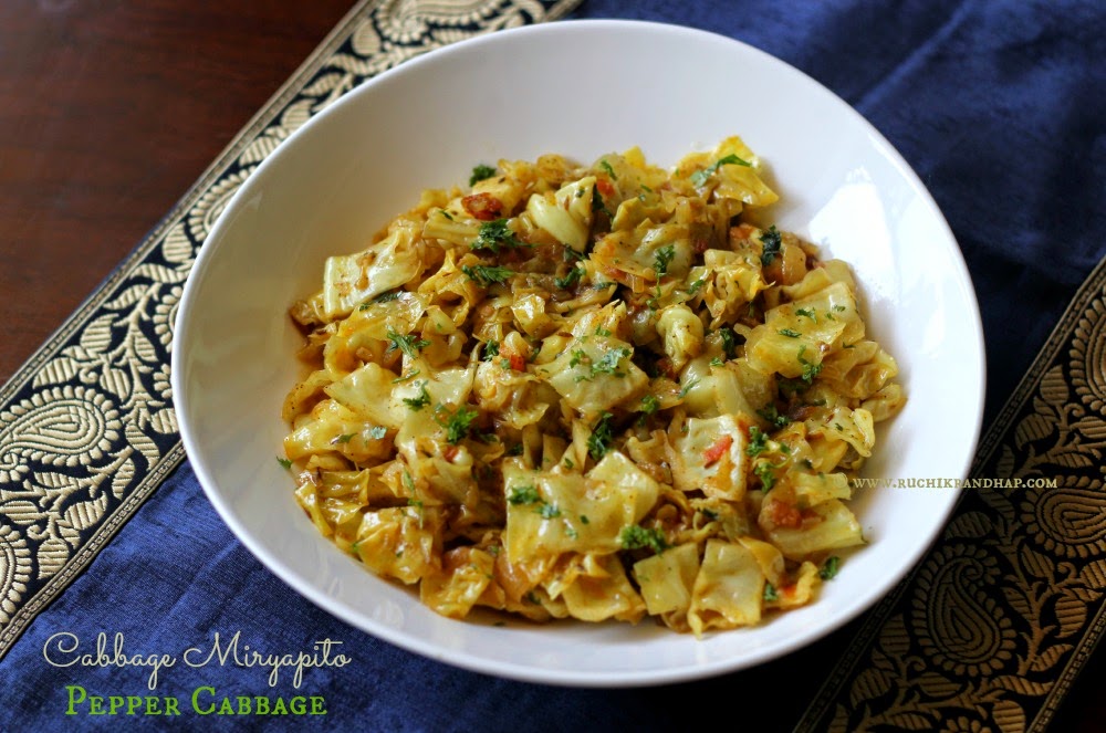Cabbage Miryapito Mangalorean Catholic Style Pepper Cabbage (Using