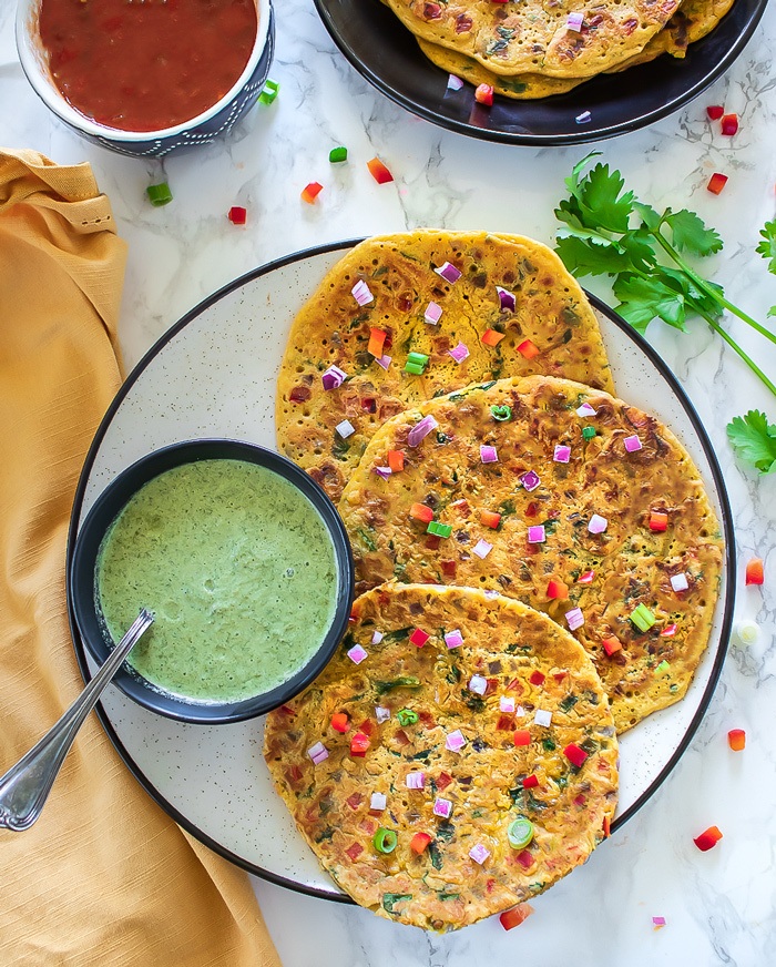 Besan ka puda (Chickpea Flour Crepes) Besan chilla recipe Ruchiskitchen