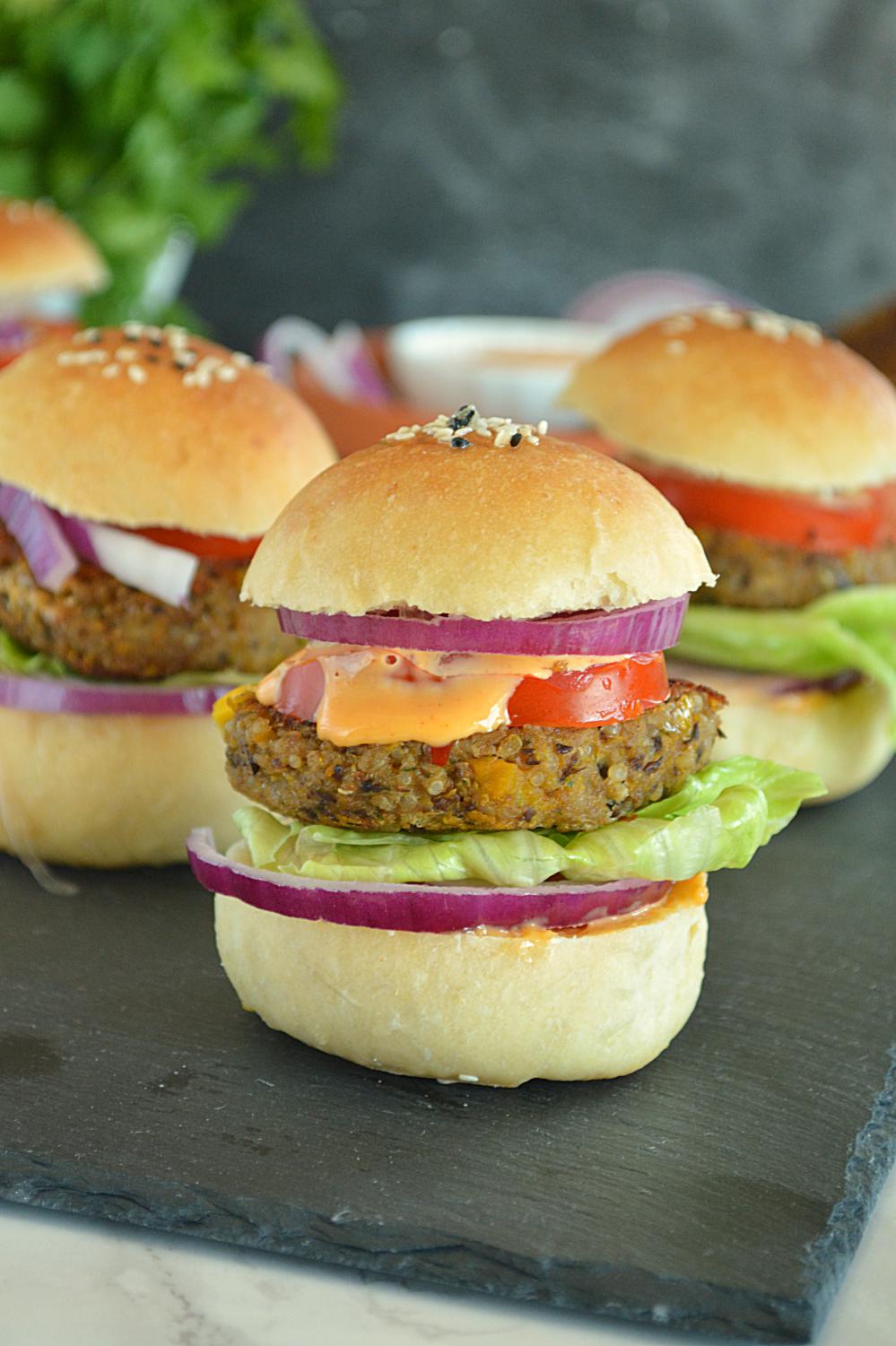 Spicy Black Bean Quinoa Burger