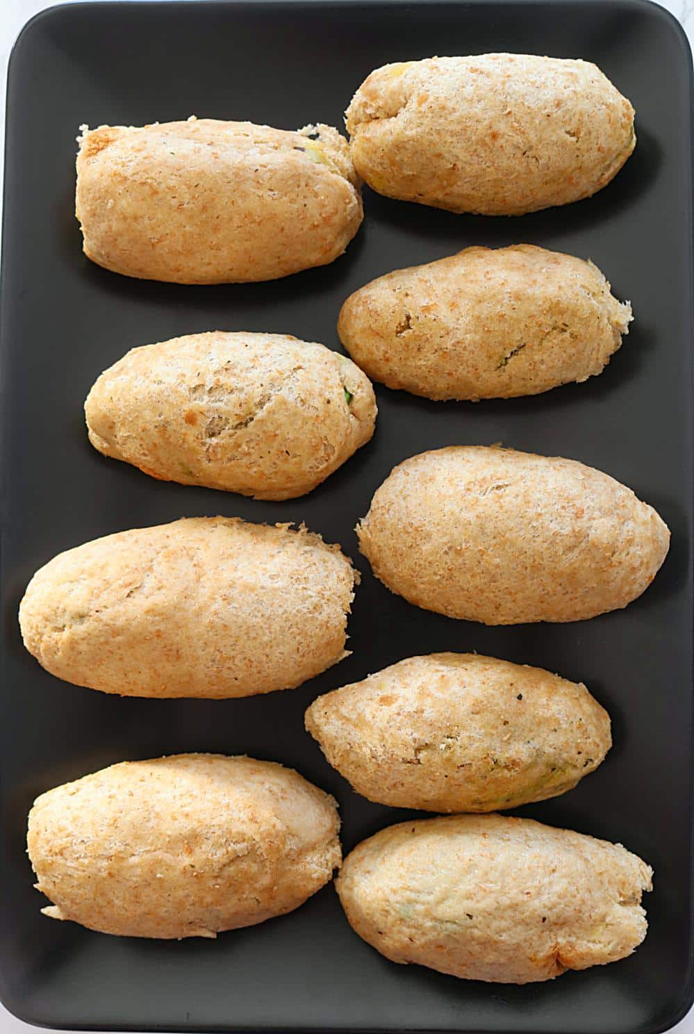 Airfryer cooked Bread Rolls, Oil free Indian vegan bread rolls,