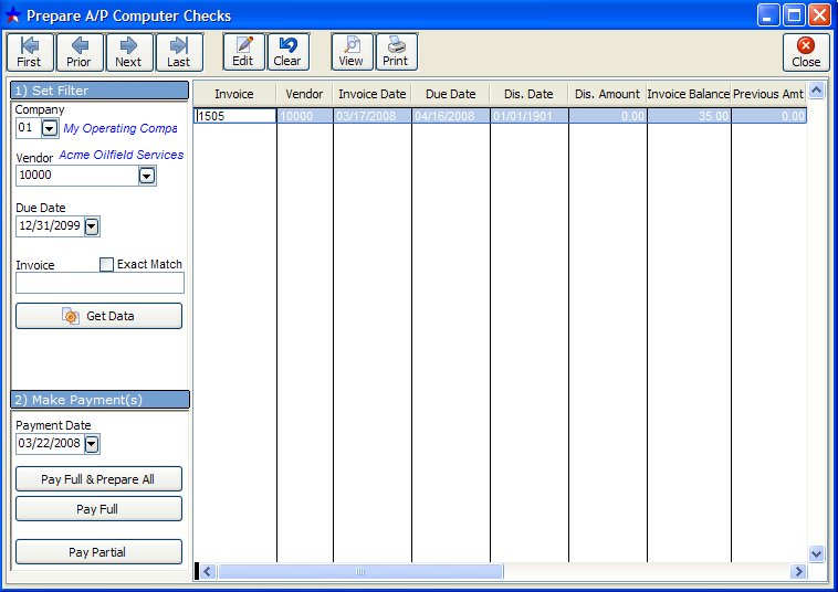 Print AP Computer Checks