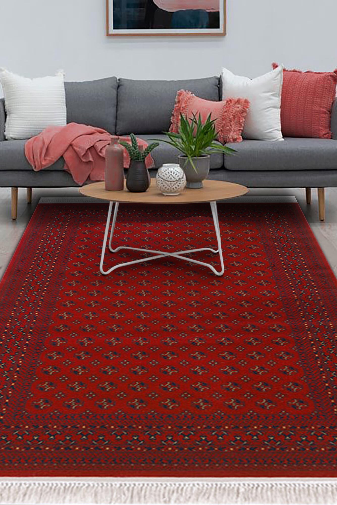 Afghan Geometric Rug Red Rugs Free Shipping