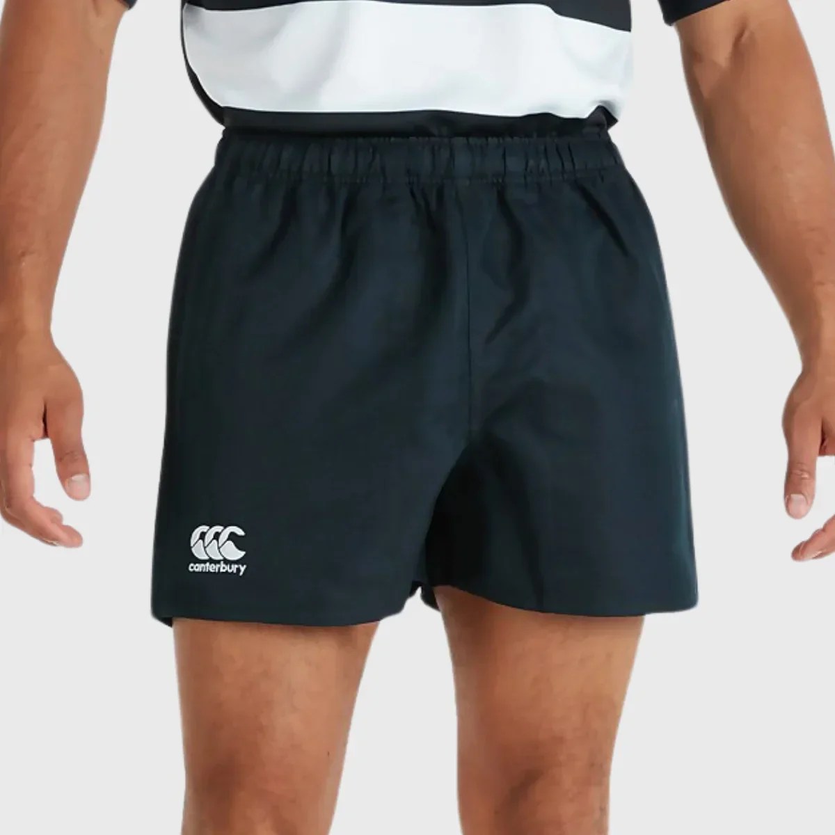 Canterbury Professional Polyester Rugby Shorts in Black