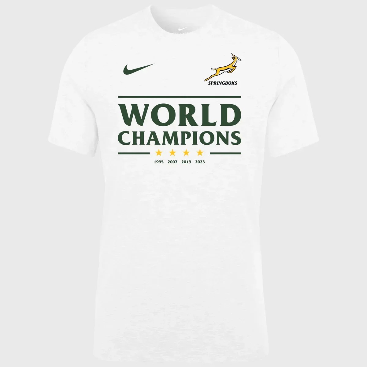 Nike Springboks Men's Rugby World Cup 2023 Winners Tee White