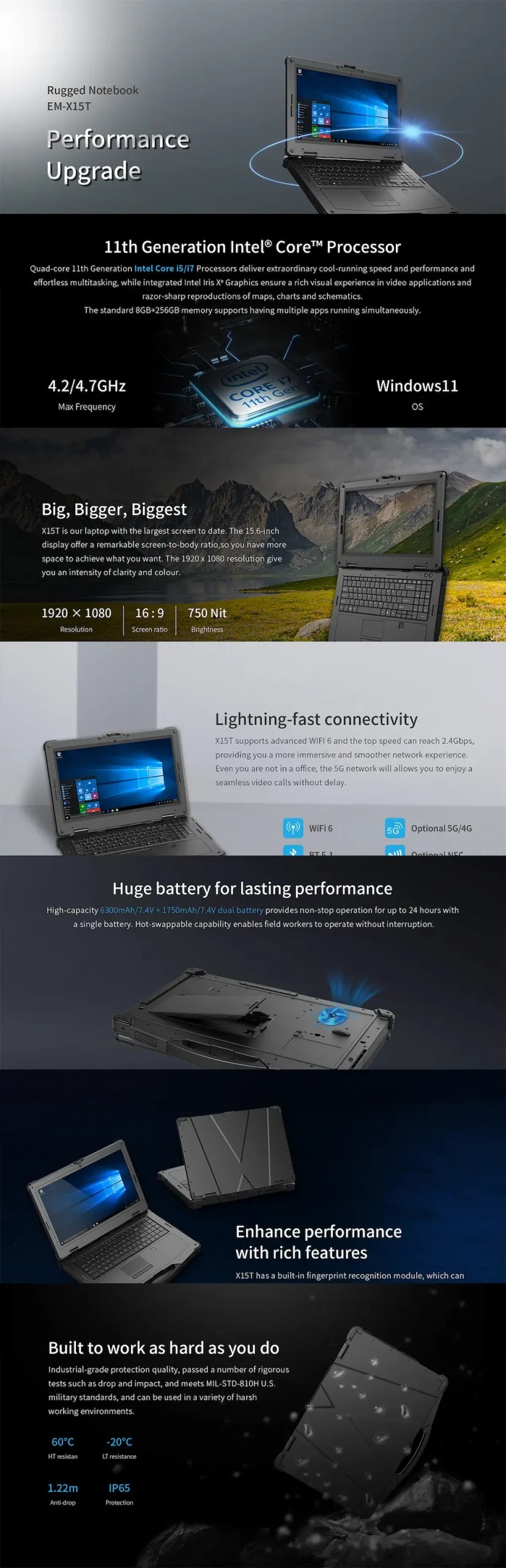 Custom Rugged Laptop With 11th Generation Intel Processor
