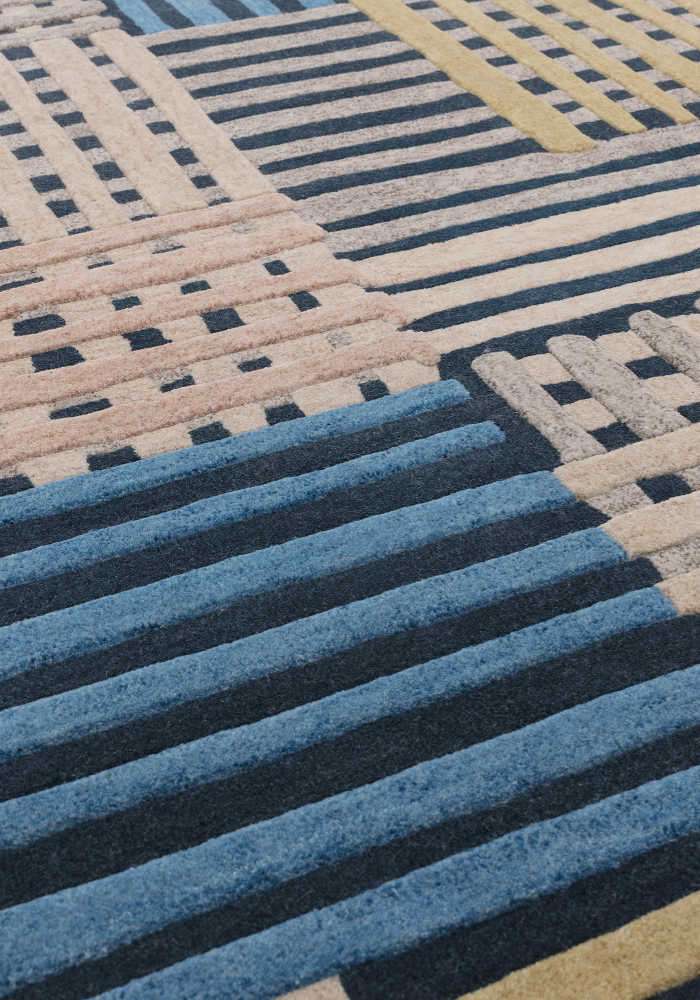 Aspect Rug by Asiatic Carpets in Blue Multi Rugs UK