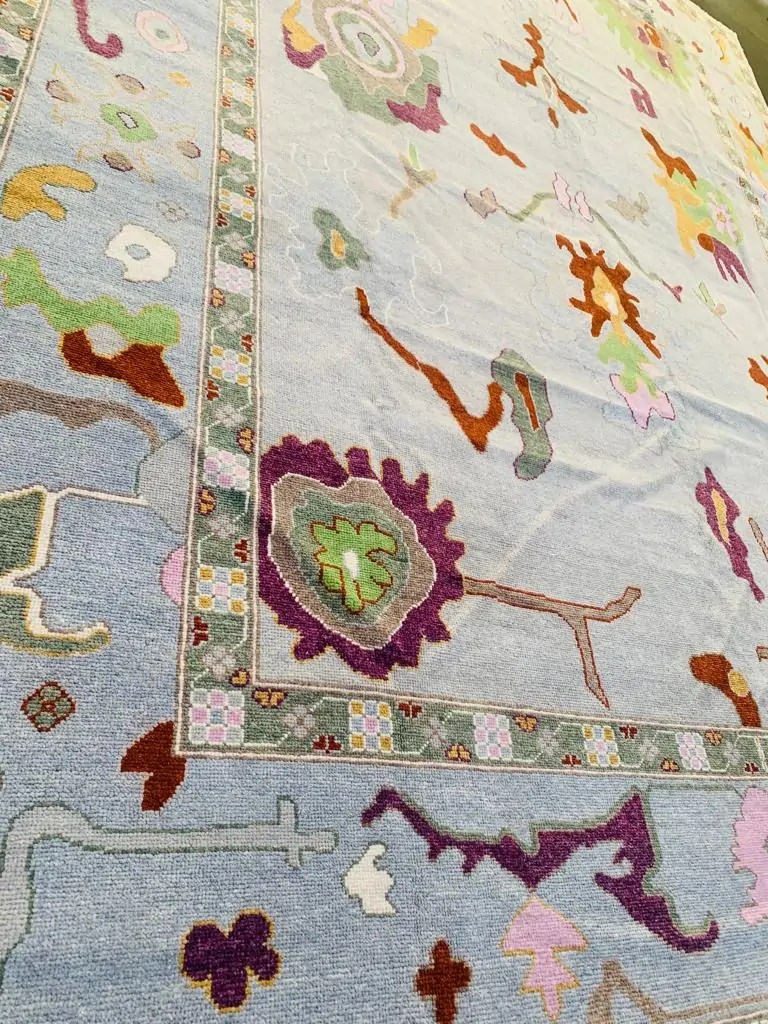 Bloomscape Luxury Oushak Rug 10'x14' Handmade Wool Rugs Rugvite