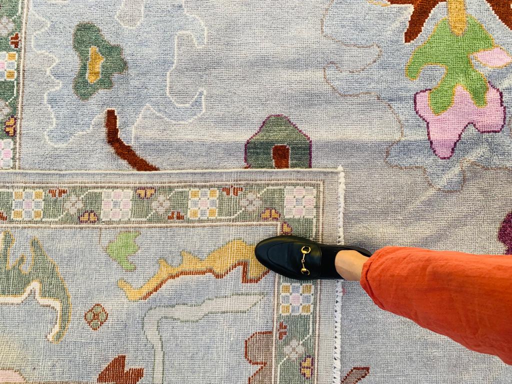 Bloomscape Luxury Oushak Rug 10'x14' Handmade Wool Rugs Rugvite