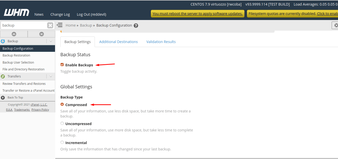 Setting Schedule Backup VPS cPanel Journal Rumahweb