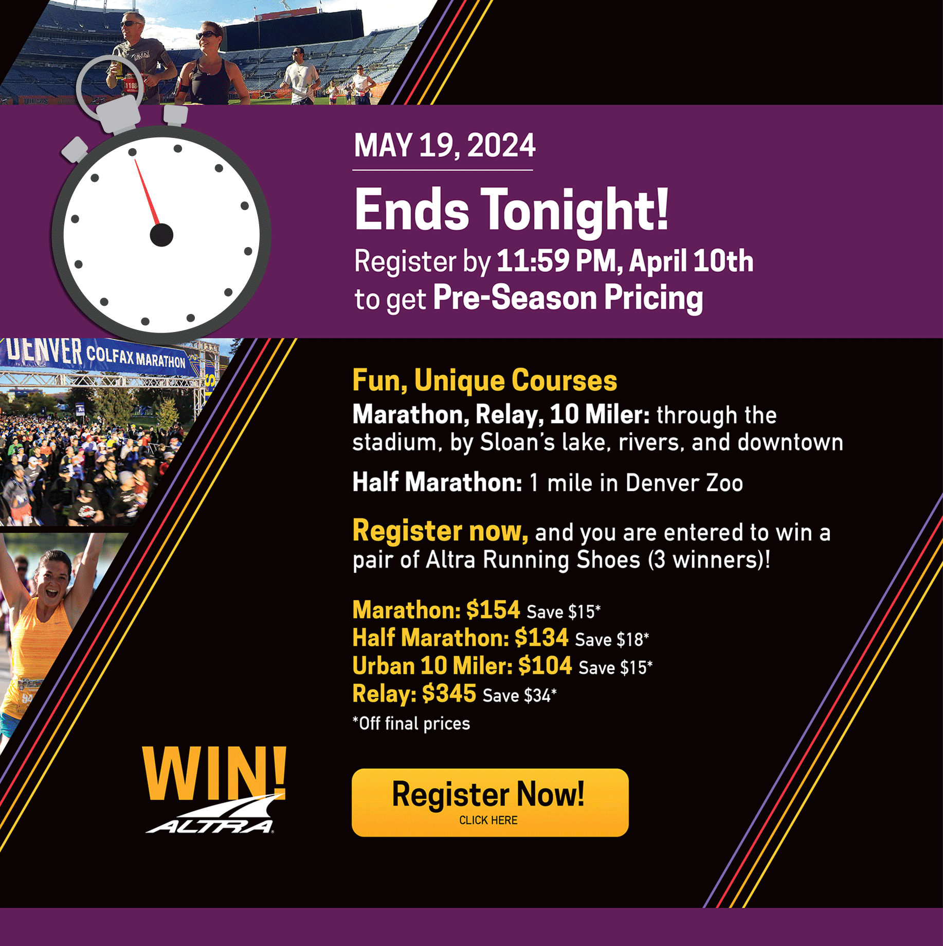 2024 PreSeason Prices End Soon! Denver Colfax MarathonDenver Colfax