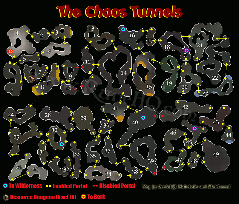 Chaos Tunnels Map RuneScape Guide RuneHQ