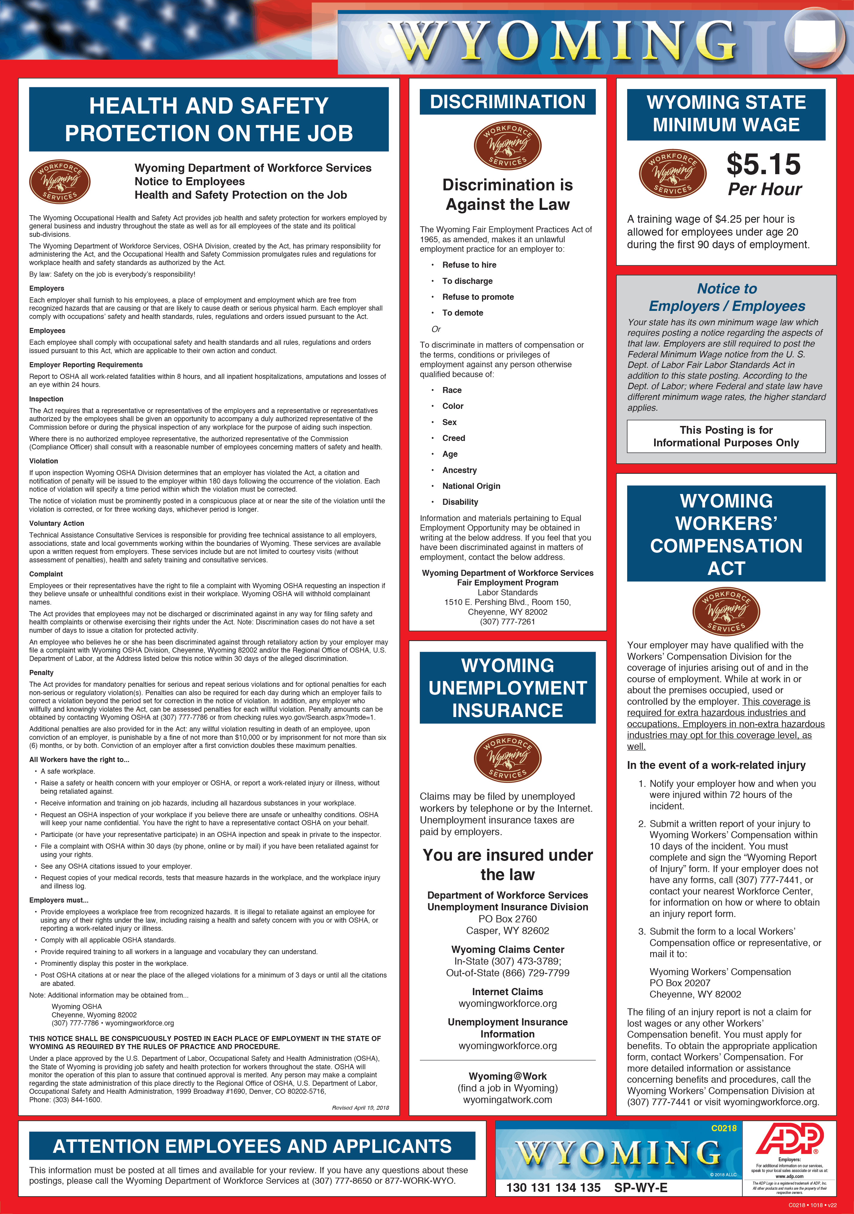 Wyoming RUN Labor Law Posters