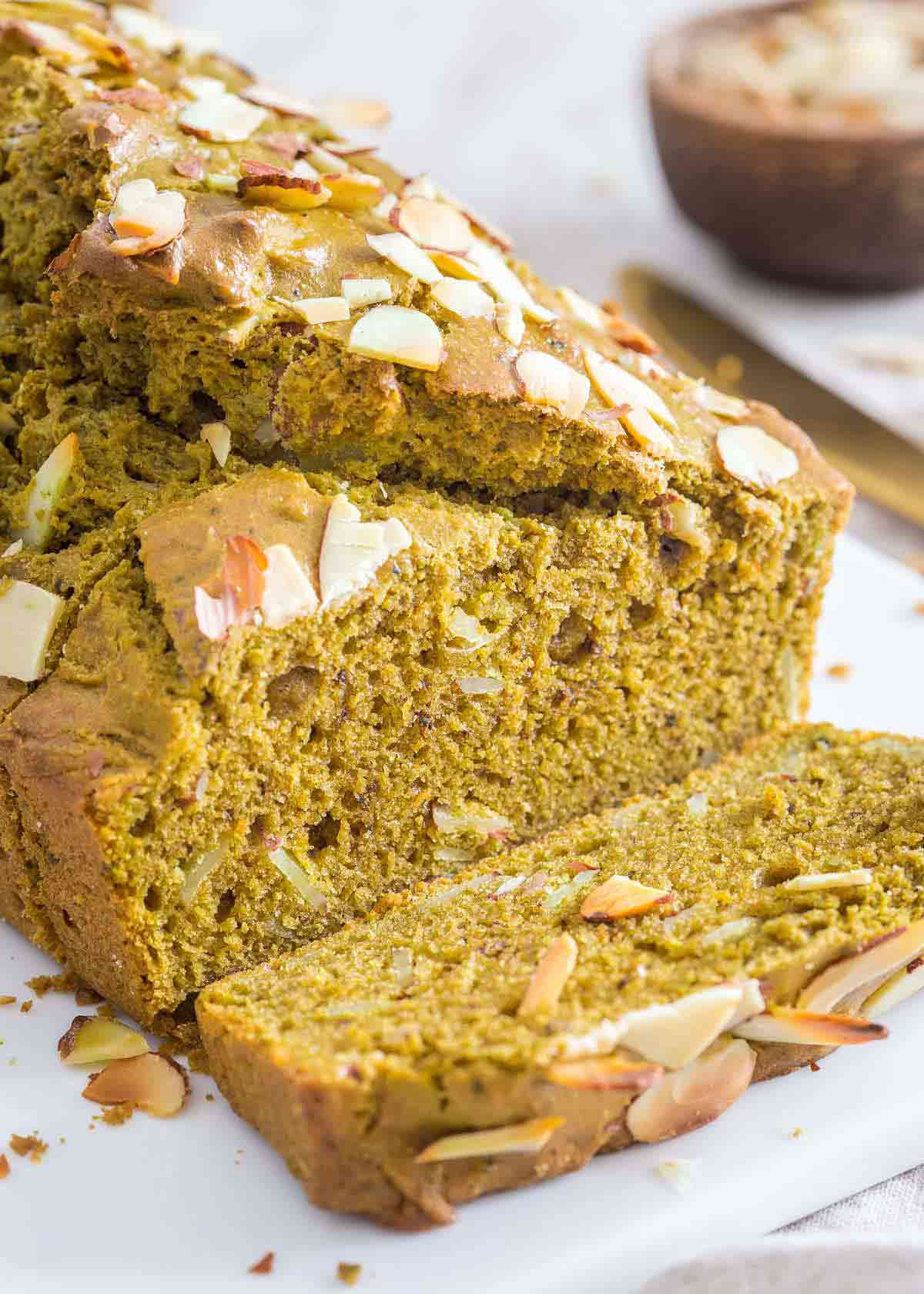 Matcha Bread Recipe Matcha Green Tea Bread with Almonds