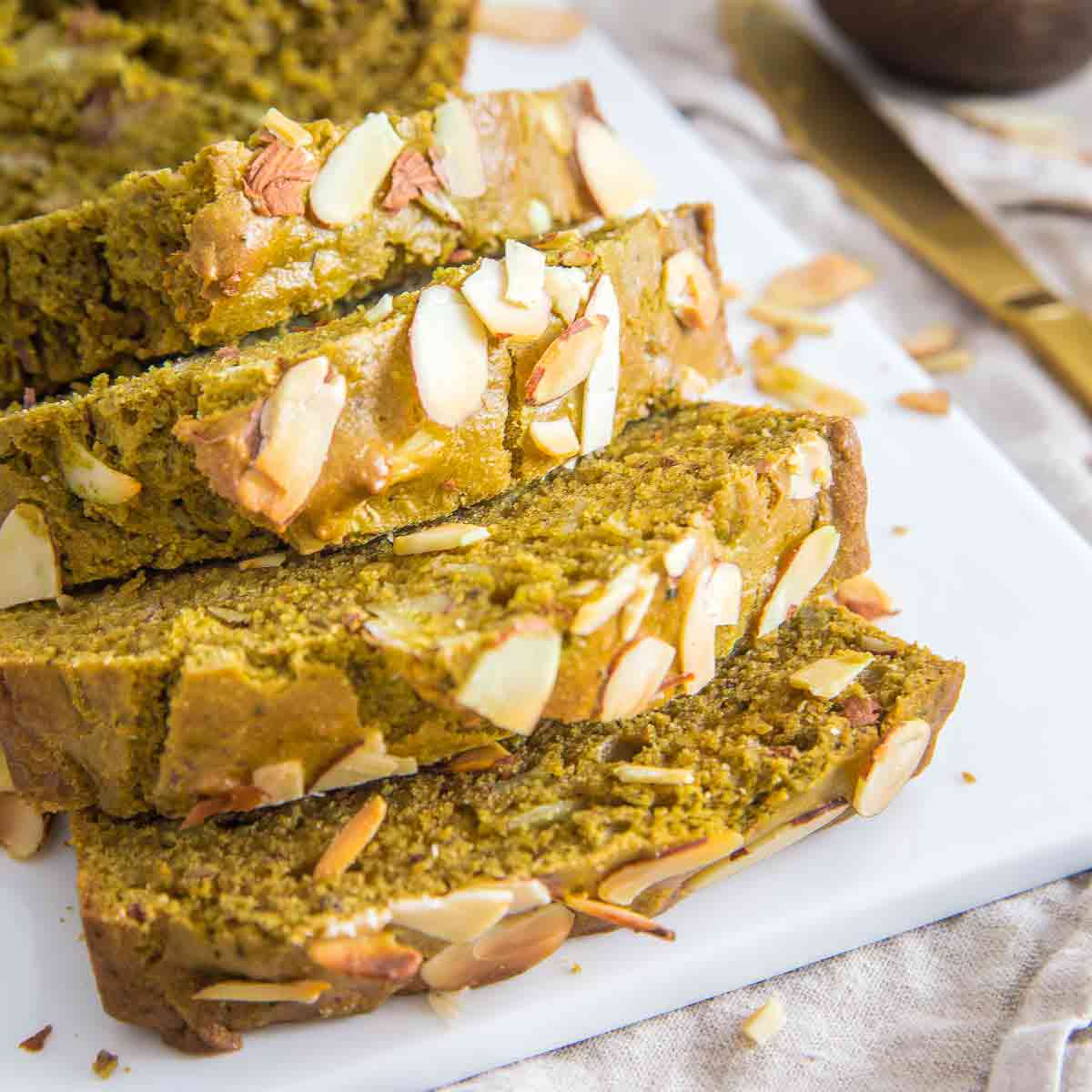 Matcha Bread Recipe Matcha Green Tea Bread with Almonds