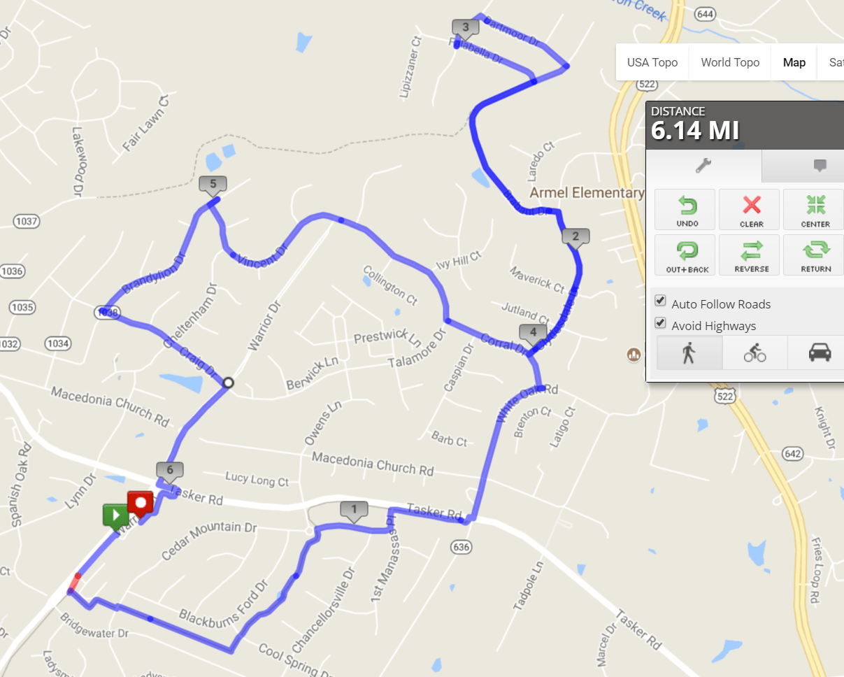 Running Routes in and near Winchester, Virginia. Maps and directions.