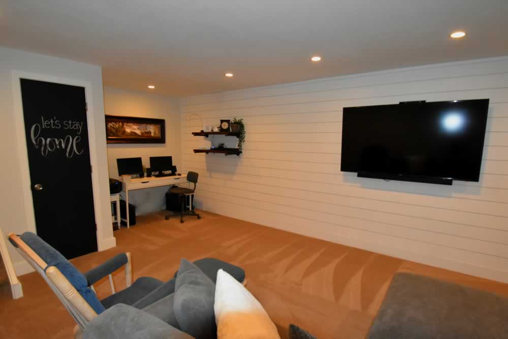 Shiplap Siding Basement Remodel Runyan Construction