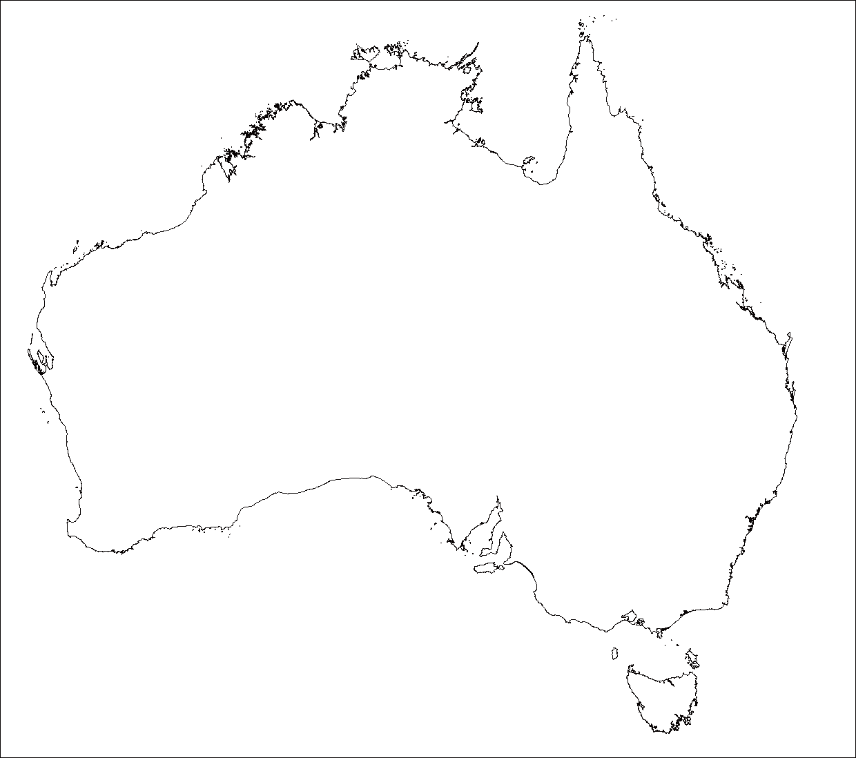 Australien Karte Leer Australia Map Outline Printable