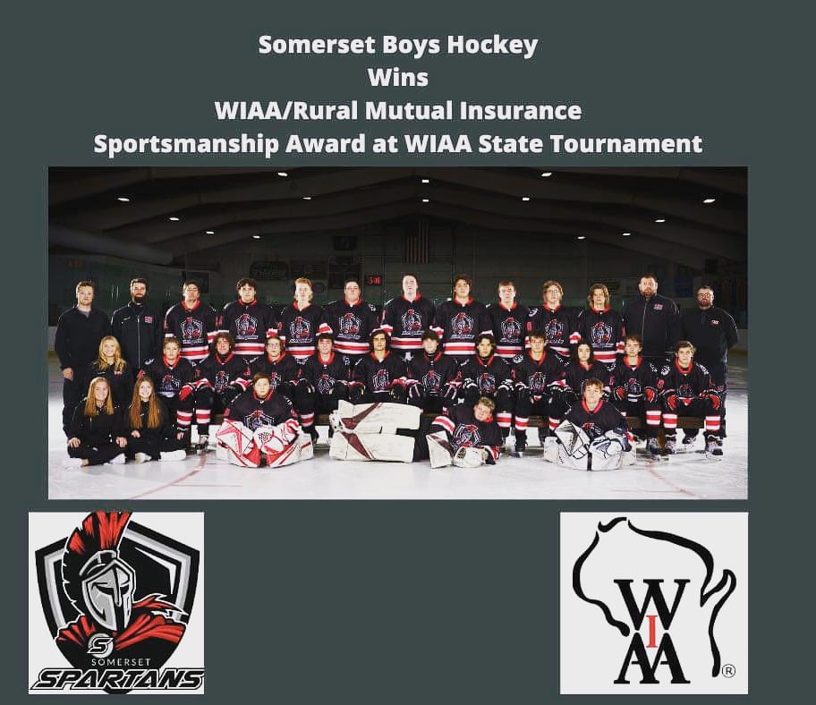 Somerset presented with Boys Hockey Sportsmanship award