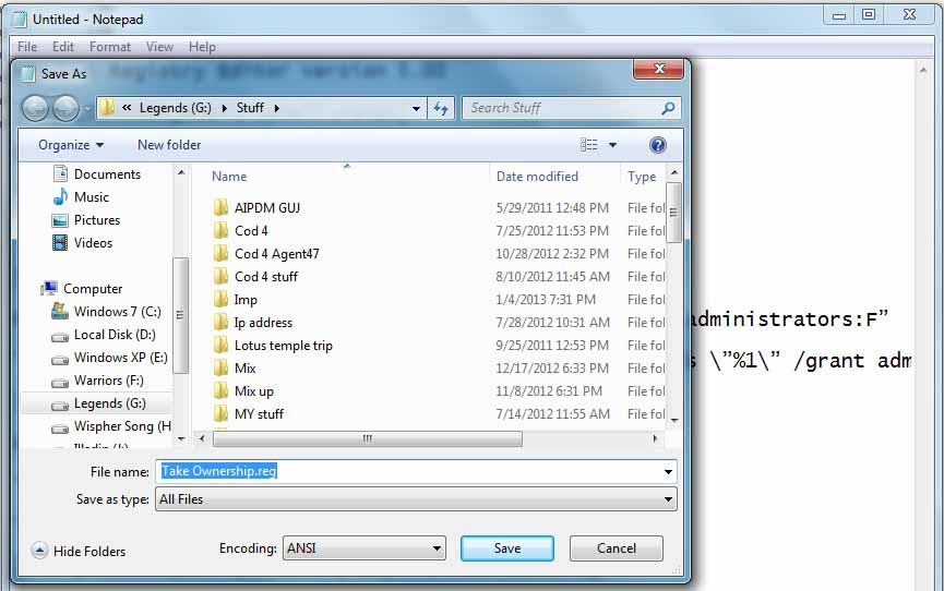 How To Take Ownership Of Files And Folders In Windows 7 Windows 8