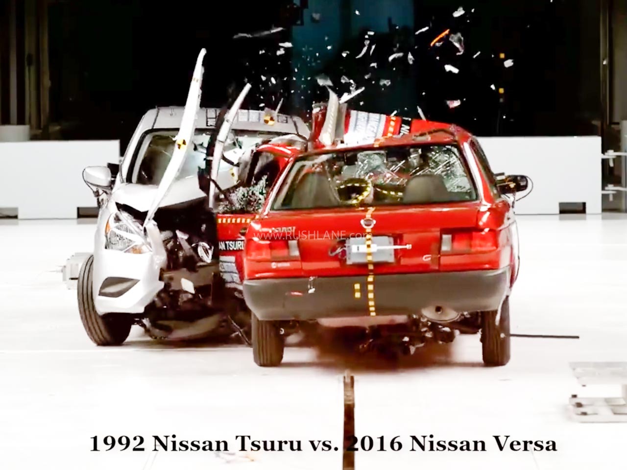 Old vs New Car crash test video shows progress of vehicle safety standard