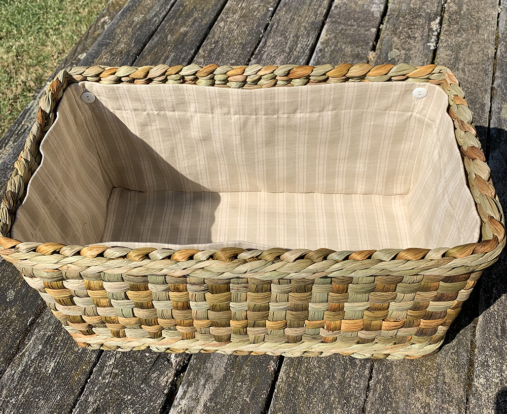 Lined Check Weave Baskets Rush Matters